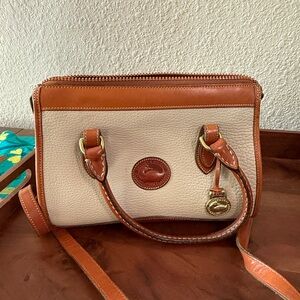 Dooney & Bourke Brown and Cream Crossbody Bag